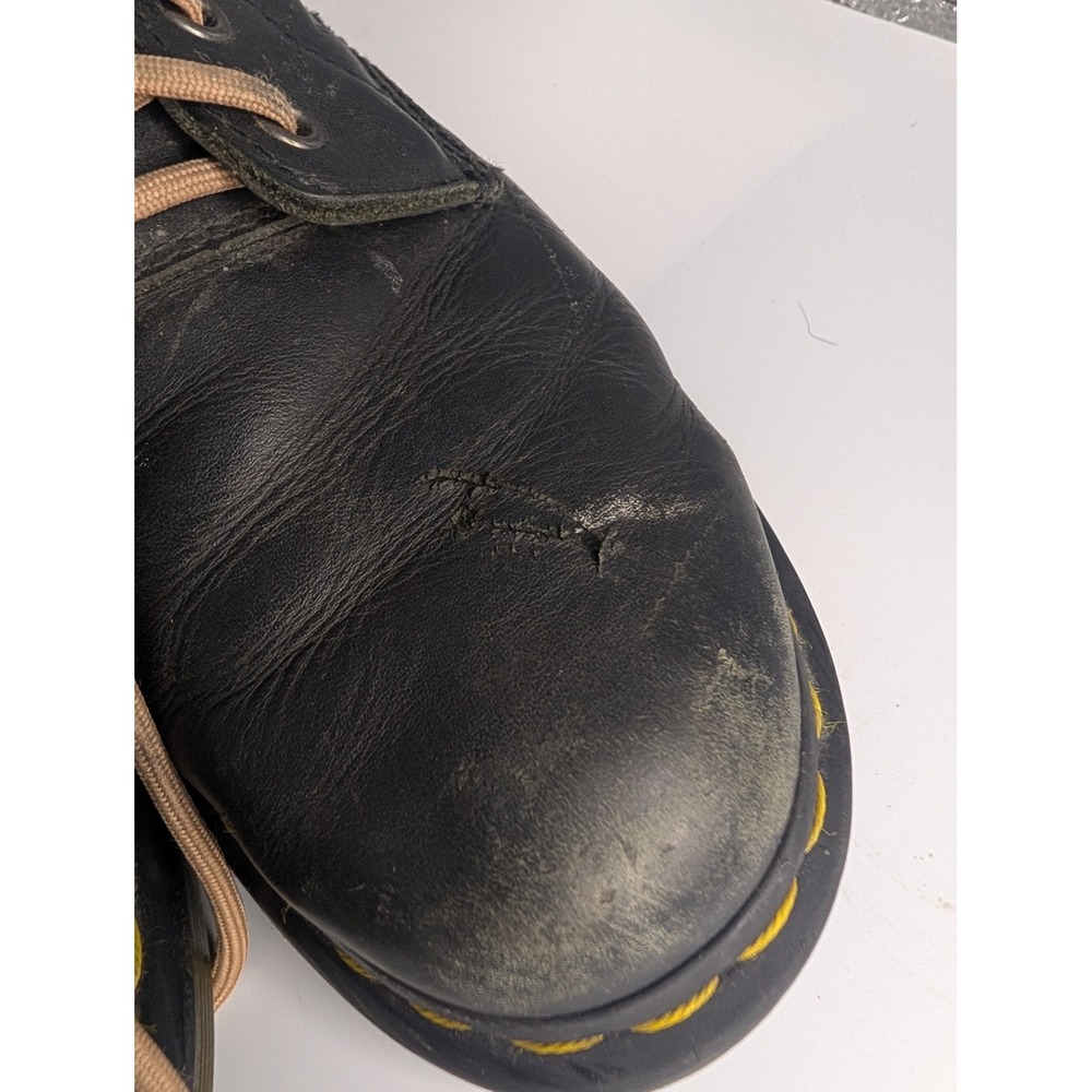 Dr. Martens 1460 Black Leather 8 Eye Combat Boots Womens Size 9 Distressed - Picture 5 of 6